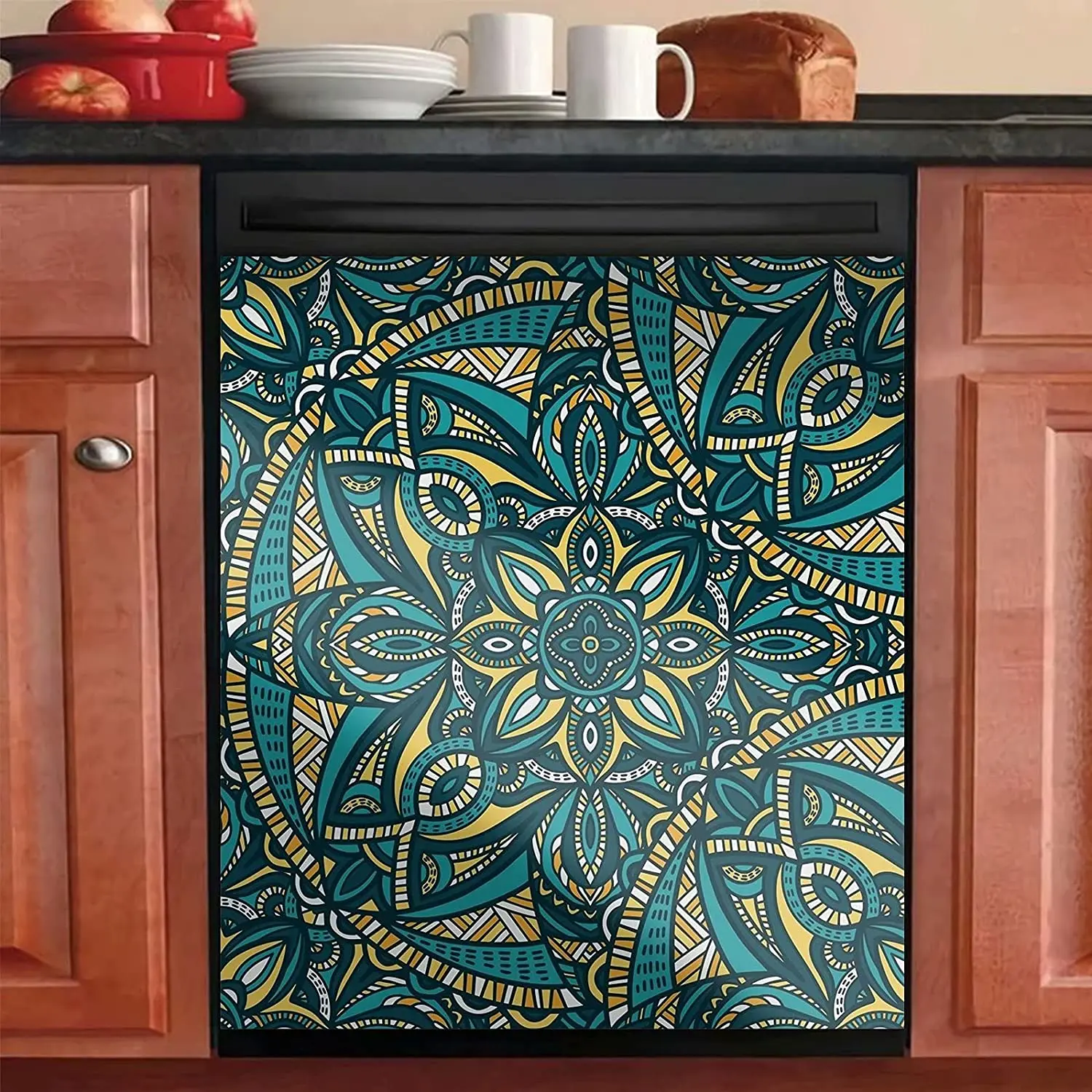 Retro Dishwasher Door Cover Sheet Folk-Custom Dishwasher Covers Decorative Kitchen Dishwasher Sticker for Washers Fridge Panel D
Retro Dishwasher Door Cover Sheet Folk-Custom Dishwasher Covers Decorative Kitchen Dishwasher Sticker for Washers Fridge Panel D