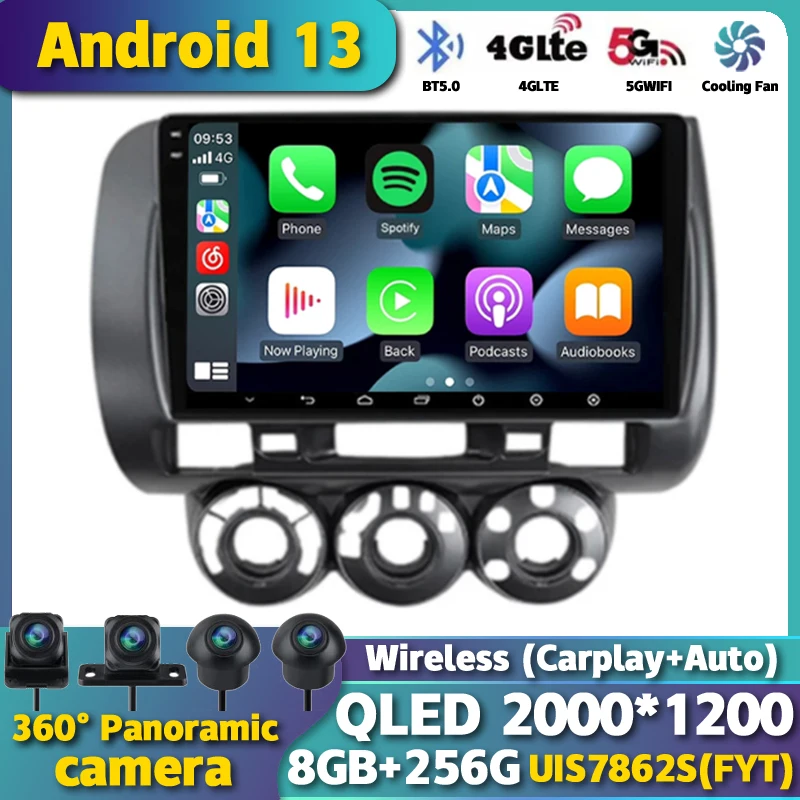 Android 13 For Honda Fit Jazz City 2002 2003 2004 2005 2006 2007 Car Stereo Radio Multimedia Video Player GPS WIFI 4G Navigation
Android 13 For Honda Fit Jazz City 2002 2003 2004 2005 2006 2007 Car Stereo Radio Multimedia Video Player GPS WIFI 4G Navigation