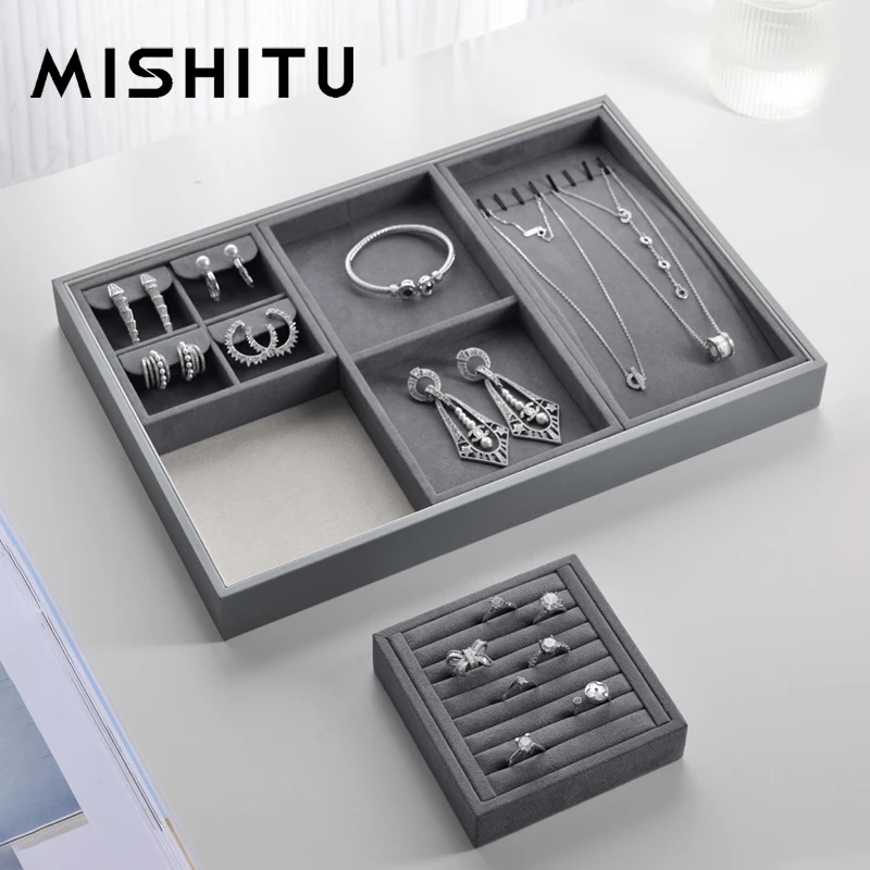 MISHITU Jewelry Organizer Velvet Jewelry Storage Tray Display Ring Bracelet Necklace Storage Box Showcase Drawer Organizer Trays
MISHITU Jewelry Organizer Velvet Jewelry Storage Tray Display Ring Bracelet Necklace Storage Box Showcase Drawer Organizer Trays