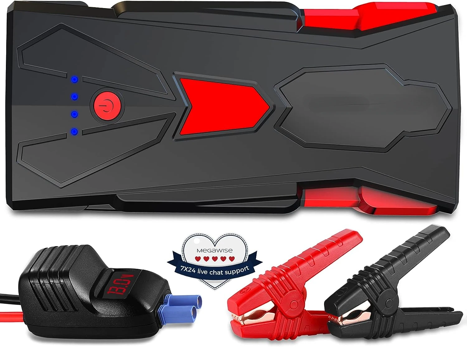 Peak 16800mAh Car Battery Jump Starter (up to 7L Gas or 5L Diesel Engines), 12V Portable Power Pack Auto Battery Booster with Du
Peak 16800mAh Car Battery Jump Starter (up to 7L Gas or 5L Diesel Engines), 12V Portable Power Pack Auto Battery Booster with Du