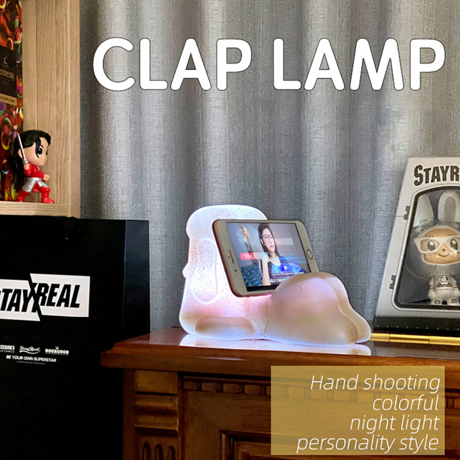Nordic Stone Portrait Clap Night Light Mobile Phone Holder Lightweight Light for Home Bedroom Bedside Office Desktop Art Decor
Nordic Stone Portrait Clap Night Light Mobile Phone Holder Lightweight Light for Home Bedroom Bedside Office Desktop Art Decor