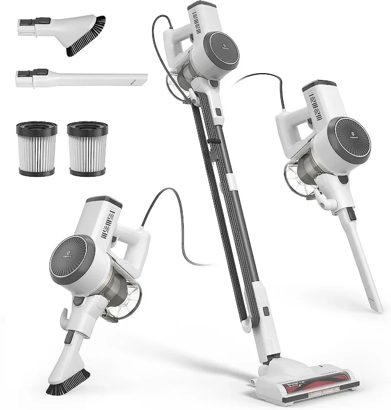 

Girnoor Vacuum Cleaner, 600W Powerful 20KPA Suction Corded Stick Vacuum Cleaner with LED Floor Head, Self-Standing &Multi-Tool