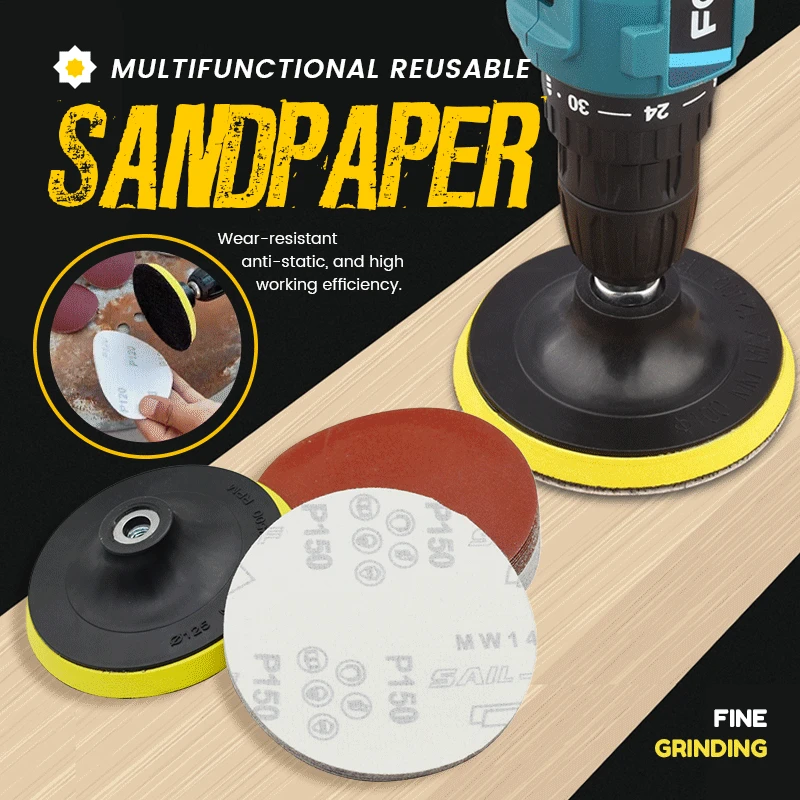 Multifunctional Reusable Sandpaper 10PCS 6 Inch 150MM Aluminum Oxide Sander Sandpaper Sanding Discs Sanding Paper 60- 2000 Grits
Multifunctional Reusable Sandpaper 10PCS 6 Inch 150MM Aluminum Oxide Sander Sandpaper Sanding Discs Sanding Paper 60- 2000 Grits