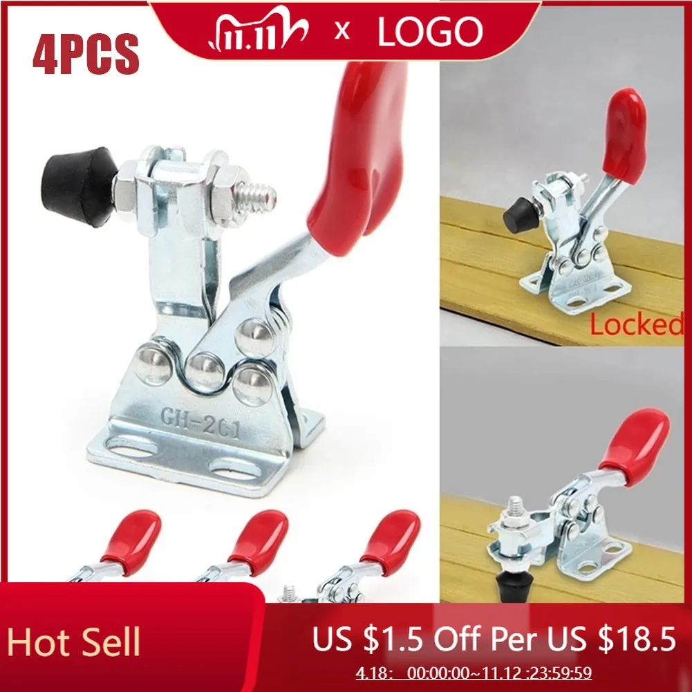4pcs GH-201 Welding Fixed Fixture Horizontal Toggle Clamp Quick-Release Hand Clip Tool For Woodworking Horizontal Fixture
4pcs GH-201 Welding Fixed Fixture Horizontal Toggle Clamp Quick-Release Hand Clip Tool For Woodworking Horizontal Fixture