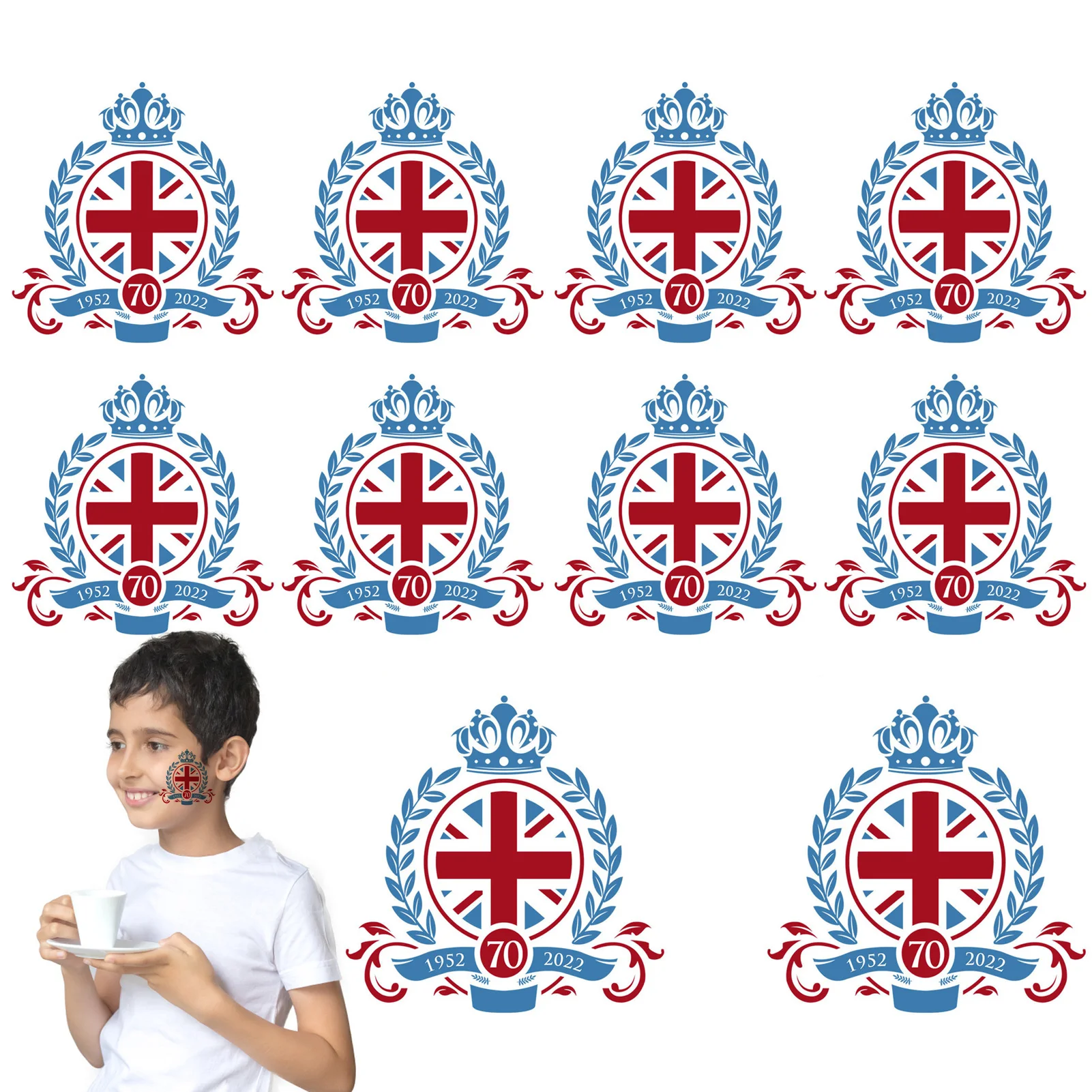 10pcs 2022 Queen's Jubilee Stickers 70th Anniversary Union Jack Flags Labels | Self Adhesive Decorative Stickers Labels for Car
10pcs 2022 Queen's Jubilee Stickers 70th Anniversary Union Jack Flags Labels | Self Adhesive Decorative Stickers Labels for Car