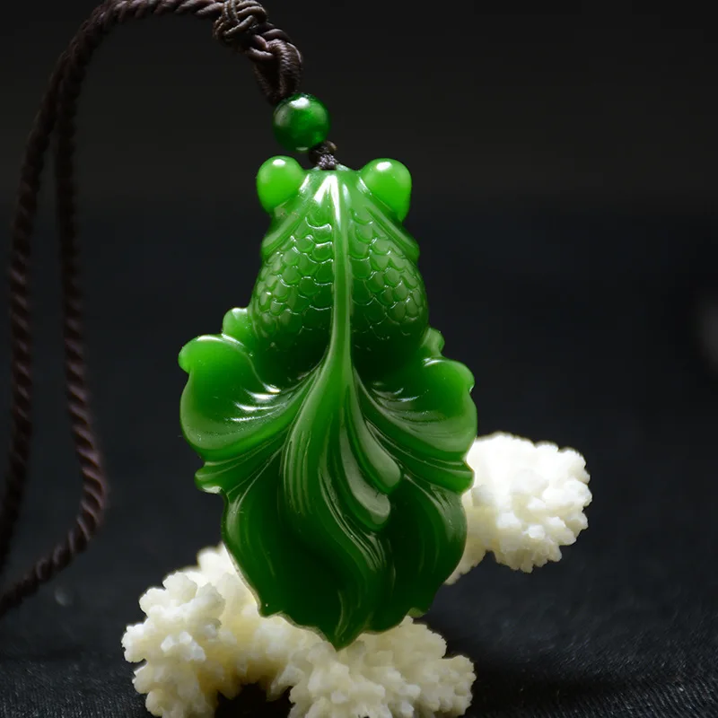 100% Natural green hetian jade hand carved goldfish luck jade pendant jade necklaces women pendants jade gifts for women men
100% Natural green hetian jade hand carved goldfish luck jade pendant jade necklaces women pendants jade gifts for women men