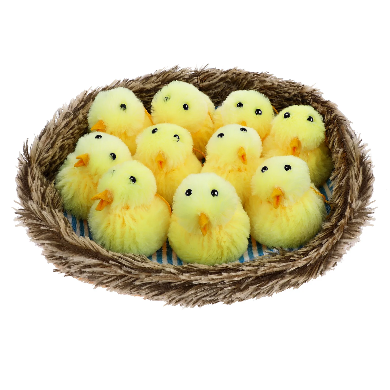 

1 Set Easter Plush Chicken Toys Chicken Nest Stuffed Chicks Small Plush Chicken Toys Home Decorations