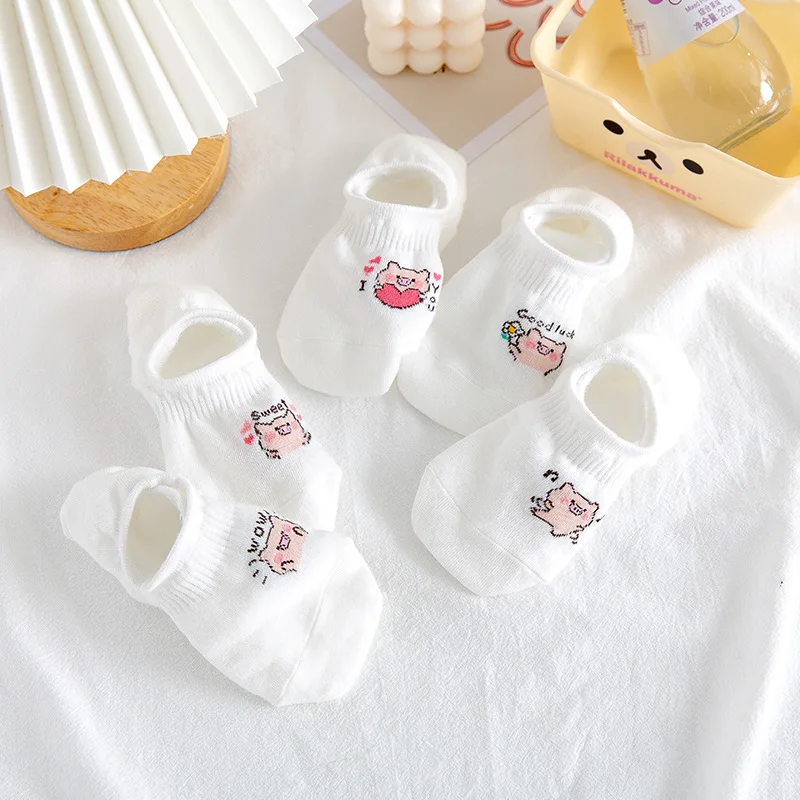 2022 High Quality Summer Women's White Boat Socks Cartoon Animal Cute Pig Bear Thin Silicone Harajuku Women's Boat Socks EU35-39
2022 High Quality Summer Women's White Boat Socks Cartoon Animal Cute Pig Bear Thin Silicone Harajuku Women's Boat Socks EU35-39