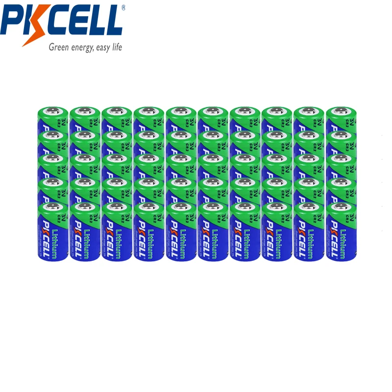 PKCELL CR2 3 В литиевая батарея 50 шт. 850 мАч CR15H270 CR15266 для цифровой камеры