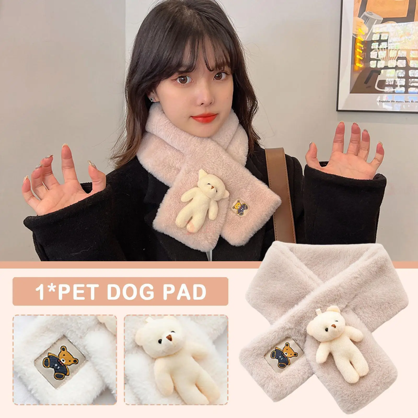 1pc Fur Bear Plush Scarf Thicken Kids Gift Plush Scarfs Warm Bib Bear Cross Scarf Neckerchief Women's Scarves For The Neck P6G8
1pc Fur Bear Plush Scarf Thicken Kids Gift Plush Scarfs Warm Bib Bear Cross Scarf Neckerchief Women's Scarves For The Neck P6G8