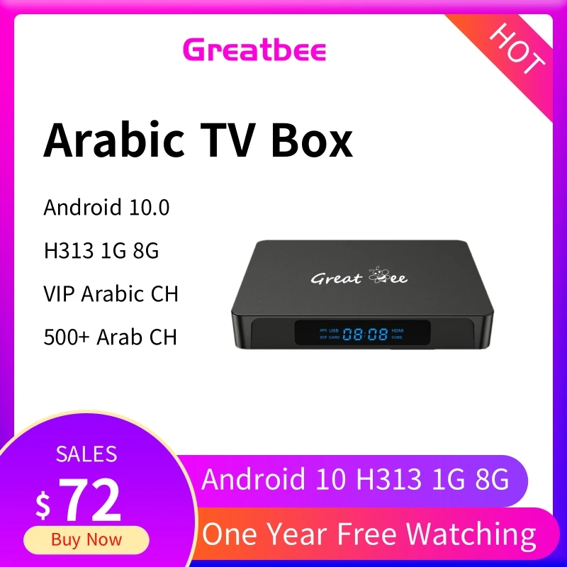 Android TV Box 4K 1GB 8GB Great Bee One Year Arabic TV Media Player Receiver 2.4G WiFi Smart TV Box Android 10.0 Set Top Box
Android TV Box 4K 1GB 8GB Great Bee One Year Arabic TV Media Player Receiver 2.4G WiFi Smart TV Box Android 10.0 Set Top Box