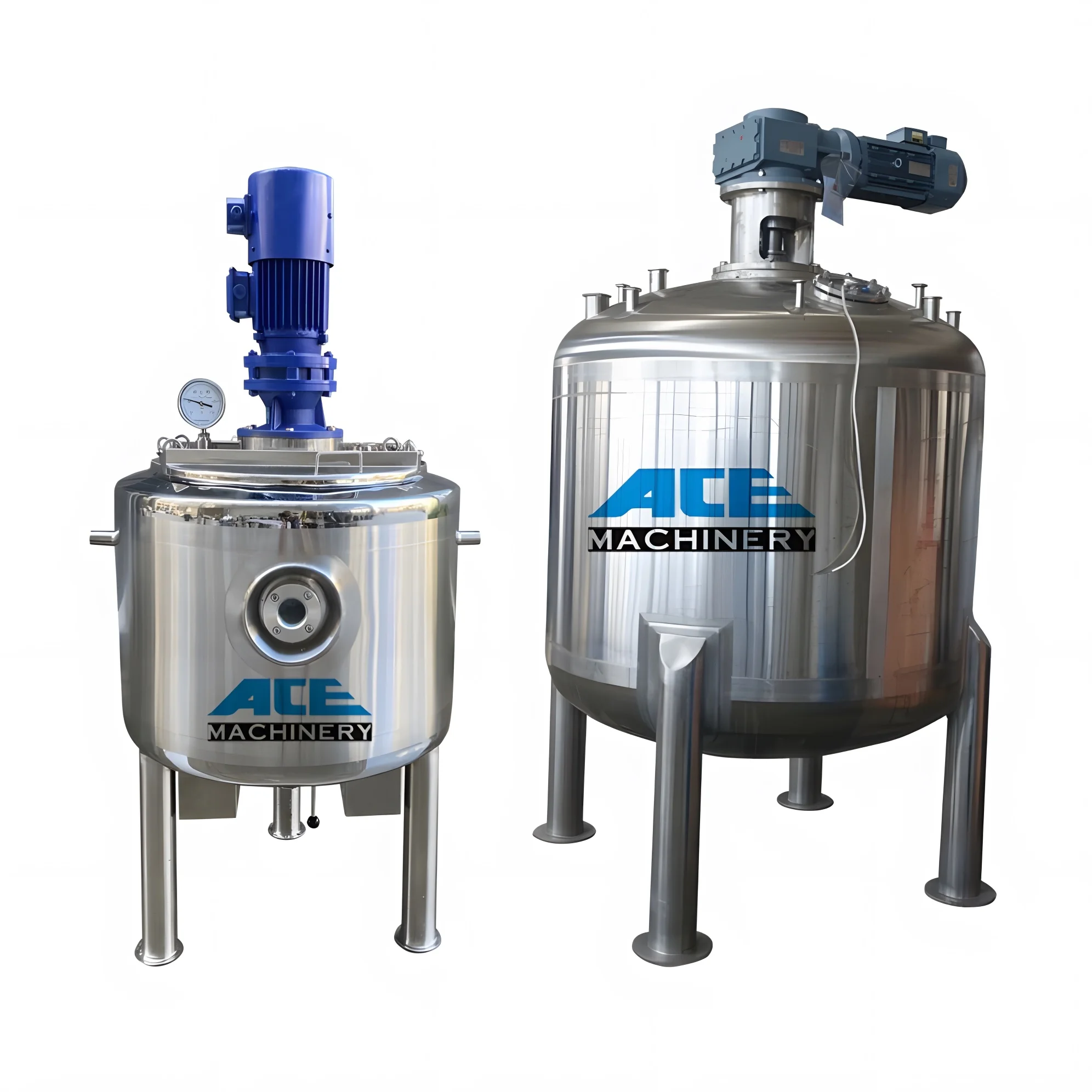Stainless steel double jacketed mixing tank with agitator for other food processing with stirrer for fruit juice beverage liquid
Stainless steel double jacketed mixing tank with agitator for other food processing with stirrer for fruit juice beverage liquid