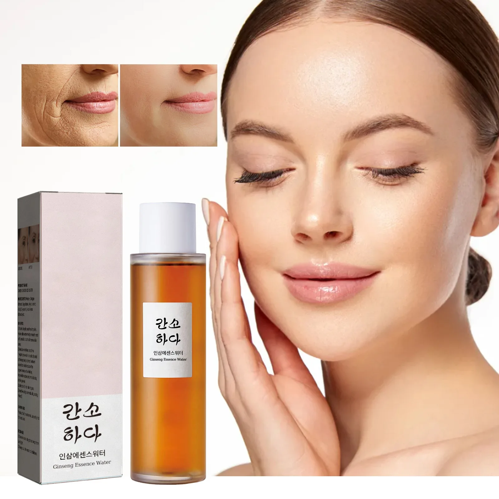 

Ginseng Essence Water Moisturizes Repair Dull Fades Fine Lines Restore Skin Elasticity Brightens Complexion Anti-Wrinkle Essence