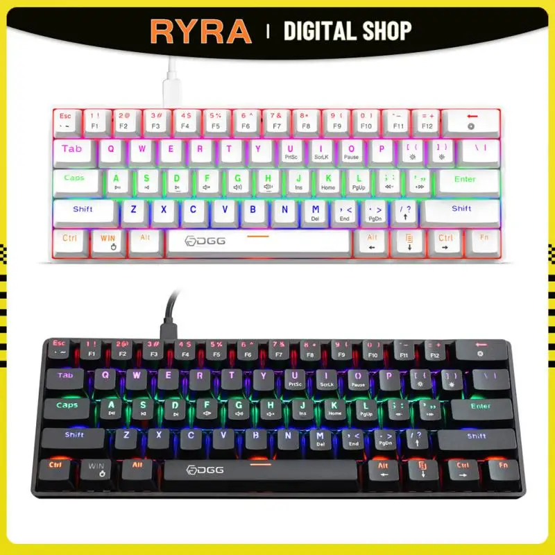Проводная игровая клавиатура RYRA, 61 клавиша, цветная подсветка, механические ощущения, периферийные устройства для электронных видов спорта...
Проводная игровая клавиатура RYRA, 61 клавиша, цветная подсветка, механические ощущения, периферийные устройства для электронных видов спорта...