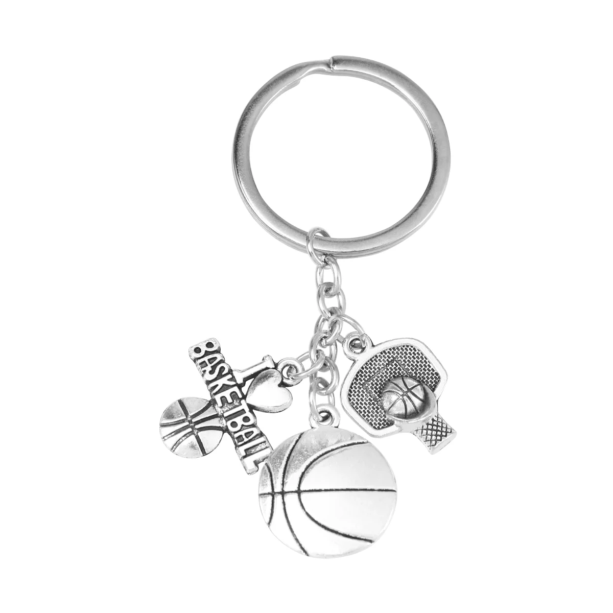 

Basketball Keychains Sports Hanging Keyrings Basketball Theme Pendant Jewelry for School Carnival Reward Souvenir Gift