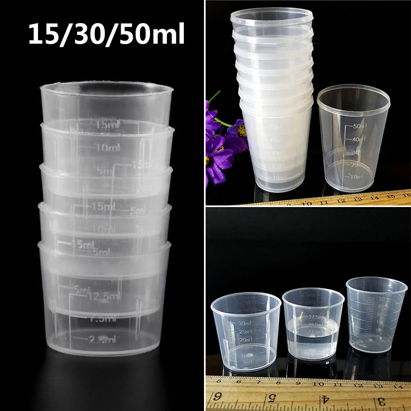 20pcs Measuring Cups 15/30/50ml Transparent Plastics Measure Cups Dual Scales Cup Container For Household Kitchens Laboratories
20pcs Measuring Cups 15/30/50ml Transparent Plastics Measure Cups Dual Scales Cup Container For Household Kitchens Laboratories