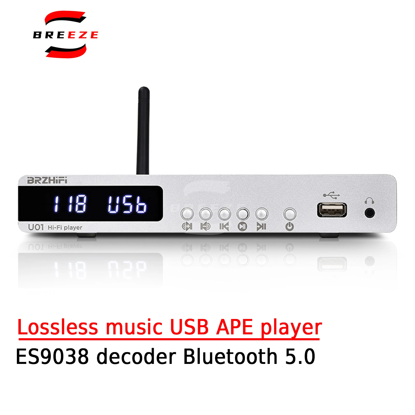 BREEZE HIFI U01 Lossless Music USB Stick APE Player ES9038 Decoder Digital Turntable Bluetooth 5.0 Home Player
BREEZE HIFI U01 Lossless Music USB Stick APE Player ES9038 Decoder Digital Turntable Bluetooth 5.0 Home Player