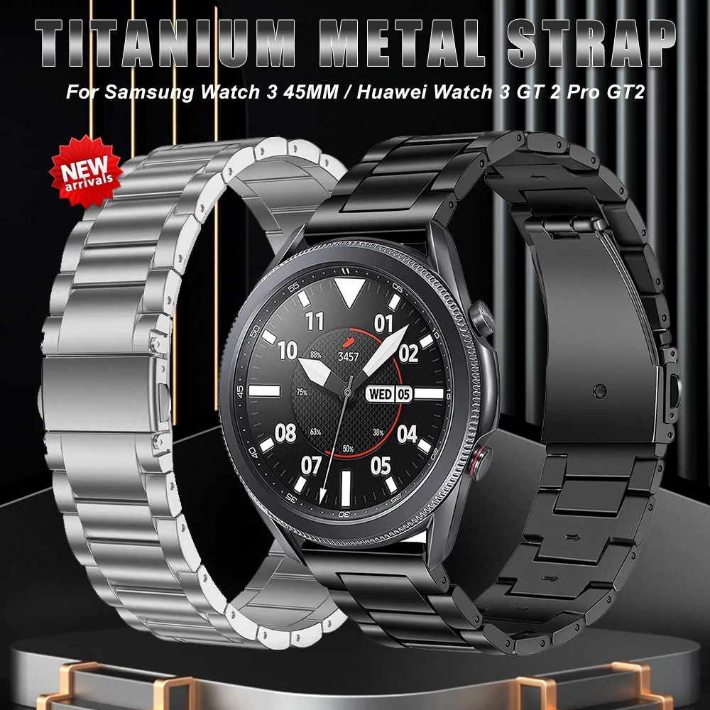 Роскошный деловой Браслет для Samsung Watch 3 45 мм, ремешок для часов Huawei Watch 3 Band GT 2 Pro GT2, универсальный титановый металлический ремешок
Роскошный деловой Браслет для Samsung Watch 3 45 мм, ремешок для часов Huawei Watch 3 Band GT 2 Pro GT2, универсальный титановый металлический ремешок