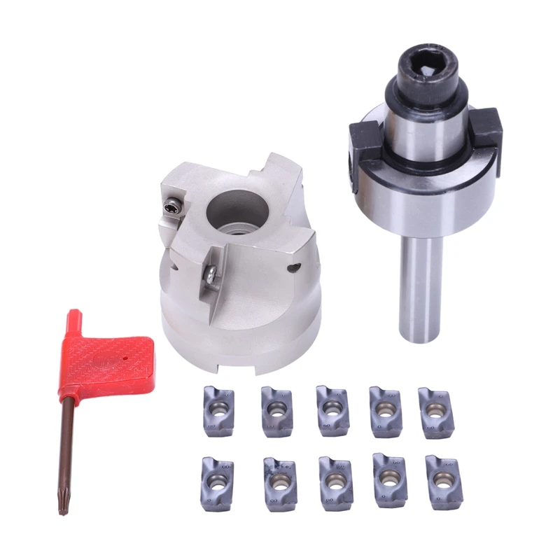 C12 FMB22+ 400R Right Angle Shoulder Face Mill Cutter 50Mm + 10Pcs APMT1604 Carbide Inserts With Wrench For Milling Tool
C12 FMB22+ 400R Right Angle Shoulder Face Mill Cutter 50Mm + 10Pcs APMT1604 Carbide Inserts With Wrench For Milling Tool