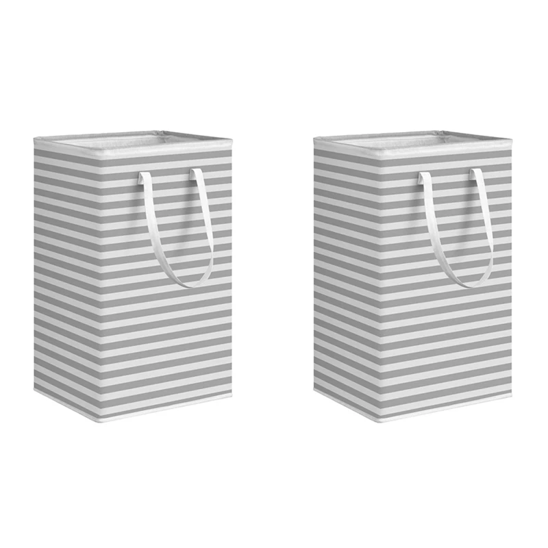 2X 75L Large Laundry Basket Foldable Clothes Storage Basket Stripe Toys Storage Bag With Extended Handle -Gray
2X 75L Large Laundry Basket Foldable Clothes Storage Basket Stripe Toys Storage Bag With Extended Handle -Gray