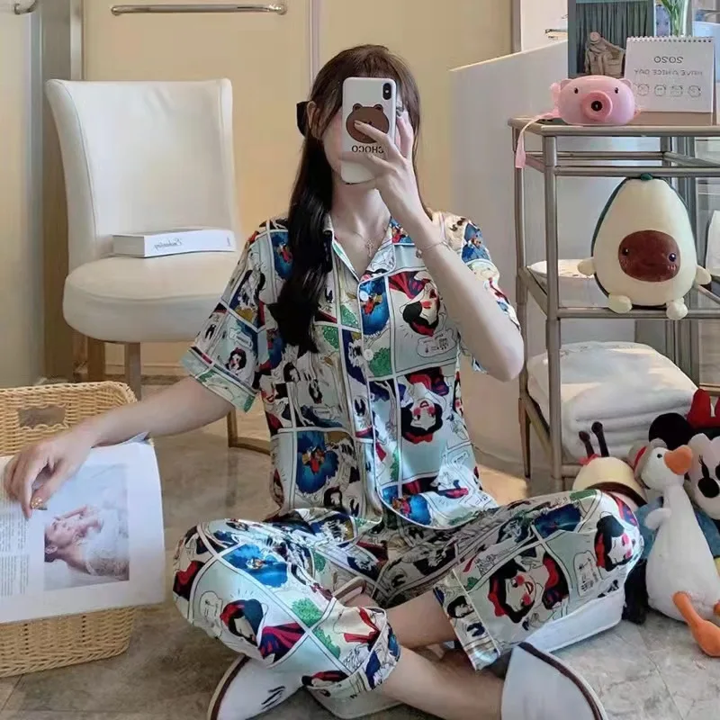 Disney Pajamas Set Snow White Cartoon Print 2-piece Set Spring Autumn Leisure Comfortable Set Suit Long Sleeve T Shirts+ Pants
Disney Pajamas Set Snow White Cartoon Print 2-piece Set Spring Autumn Leisure Comfortable Set Suit Long Sleeve T Shirts+ Pants