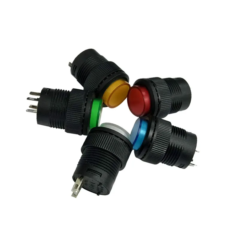 5Pcs 4pin Latching Type 16MM White Red Blue Green Yellow LED Lamp Round Self-Lock Push Button Switch 3A/250VAC
5Pcs 4pin Latching Type 16MM White Red Blue Green Yellow LED Lamp Round Self-Lock Push Button Switch 3A/250VAC