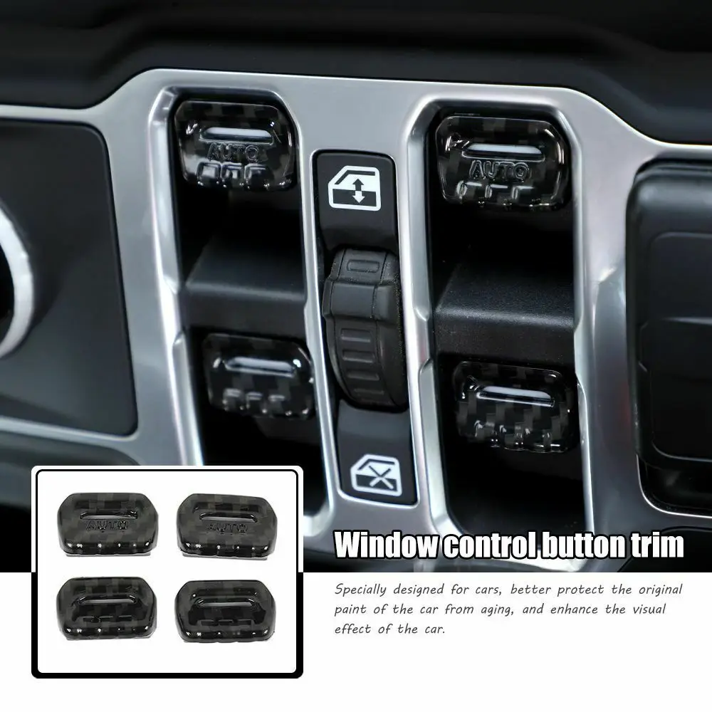 Carbon Fiber Window Control Window Lift Switch Adjust Button Cover Trim For Jeep Wrangler JL JT Car Accessories
Carbon Fiber Window Control Window Lift Switch Adjust Button Cover Trim For Jeep Wrangler JL JT Car Accessories