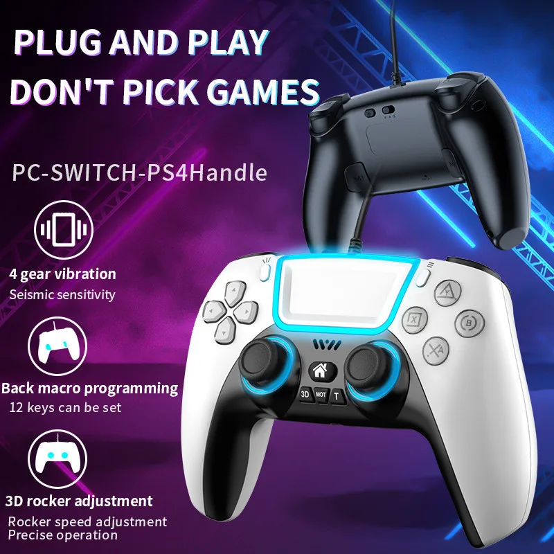 2023 Hot Wired BT Game Controller Gamepad con RGB Light Touchpad Back Key Support 3D Joystick for PS3 PS5 PS4 Android Switch PC
2023 Hot Wired BT Game Controller Gamepad con RGB Light Touchpad Back Key Support 3D Joystick for PS3 PS5 PS4 Android Switch PC
