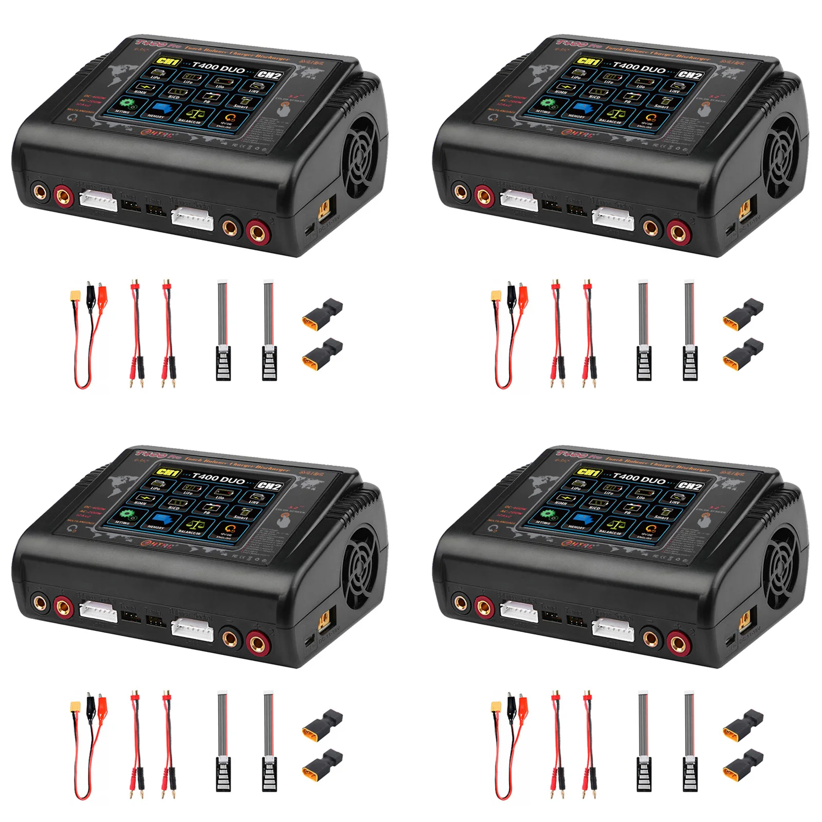 

HTRC T400 Pro Lipo Battery Charger Discharger For LiHV LiFe Li-lon NiCd High Precision 3.2 Inch LCD Touch Screen Digital Balance