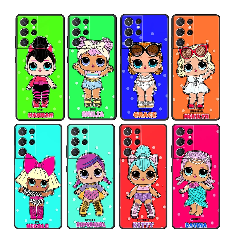 Girl LOL Surprise Doll For Samsung Galaxy S22 S21 S20 Ultra Plus Pro S10 S9 S8 S7 4G 5G Soft TPU Black Phone Case Capa Cover
Girl LOL Surprise Doll For Samsung Galaxy S22 S21 S20 Ultra Plus Pro S10 S9 S8 S7 4G 5G Soft TPU Black Phone Case Capa Cover
