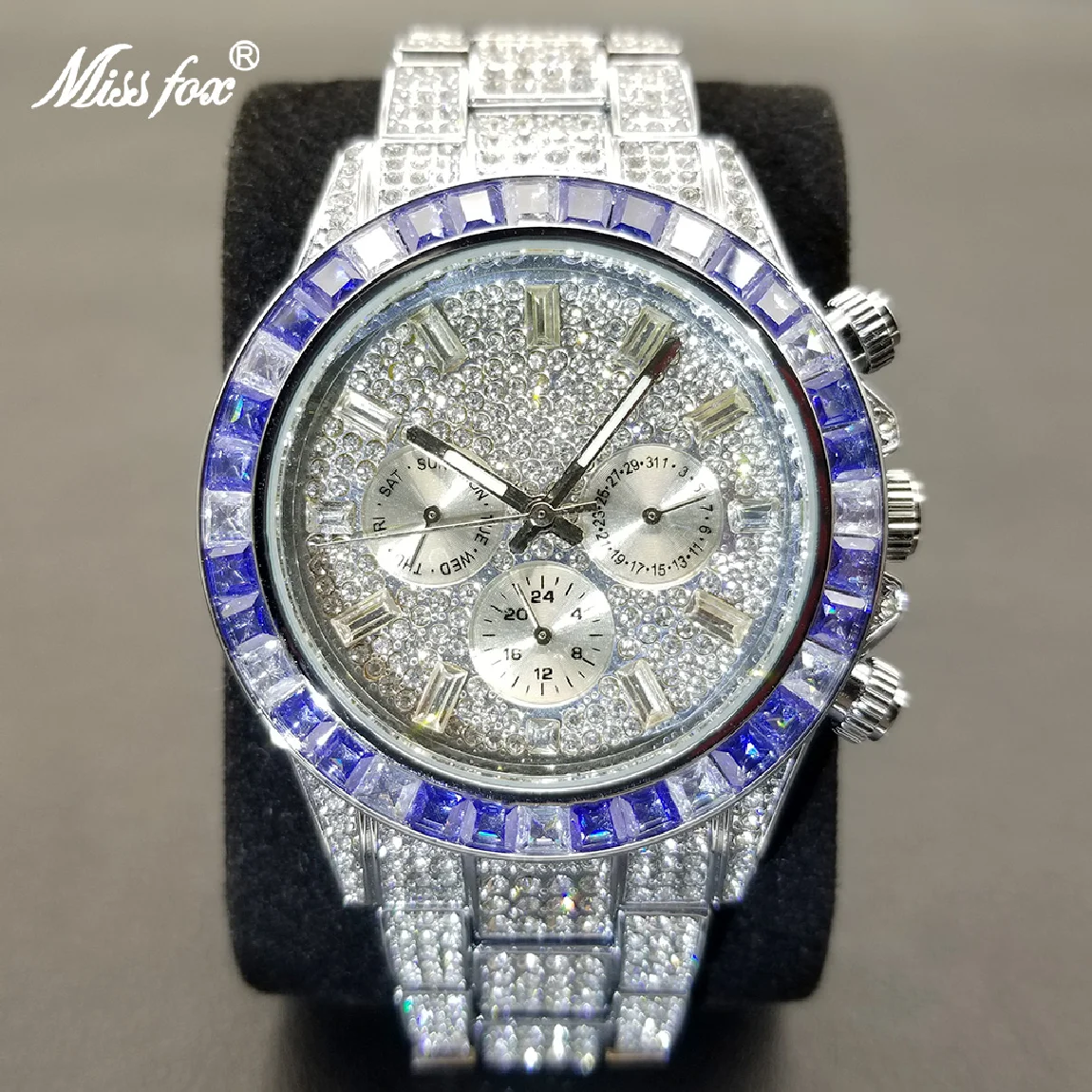 MISSFOX Ice Out Watches For Men Luxury Full Diamond Calendar Quartz Wristwatch Hip Hop Fashion Waterproof Relogio Masculino 2022
MISSFOX Ice Out Watches For Men Luxury Full Diamond Calendar Quartz Wristwatch Hip Hop Fashion Waterproof Relogio Masculino 2022