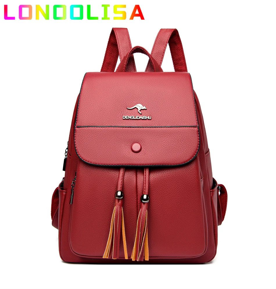 Cowhide Vintage Backpacks Purses Large Capacity Lady Travel Bagpack Luxury Genuine Leather Female Rucksack with Tassel Mochilas
Cowhide Vintage Backpacks Purses Large Capacity Lady Travel Bagpack Luxury Genuine Leather Female Rucksack with Tassel Mochilas