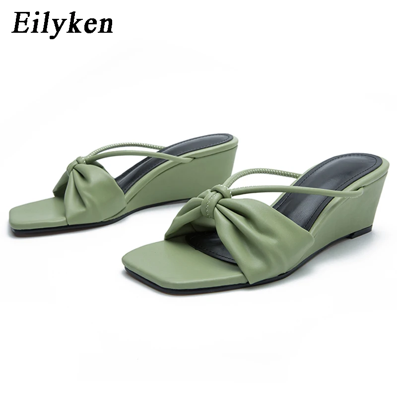 Eilyken New Design Green Pleated Wedges Women Slippers Summer Square Toe Ladies Mule High Heels Slide Party Shoes
Eilyken New Design Green Pleated Wedges Women Slippers Summer Square Toe Ladies Mule High Heels Slide Party Shoes