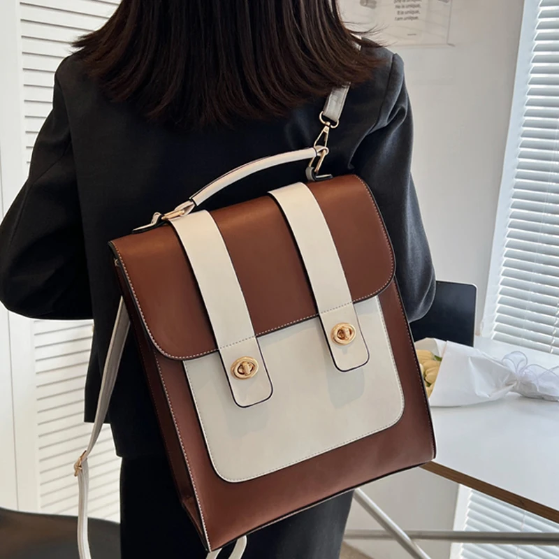 Vintage Luxury Woman Backpack High Quality PU Leather School Bags for Teenage Girls Fashion Ladies Double Shoulder Bags Travel
Vintage Luxury Woman Backpack High Quality PU Leather School Bags for Teenage Girls Fashion Ladies Double Shoulder Bags Travel