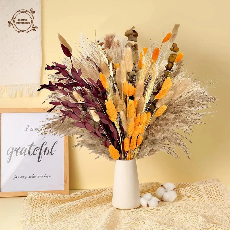 Natural Pampas Grass dried flowers Boho Home Decor Phalaris Bunny tail Ruscus Bouquet Wedding Party Decor Flower Arrangements
Natural Pampas Grass dried flowers Boho Home Decor Phalaris Bunny tail Ruscus Bouquet Wedding Party Decor Flower Arrangements