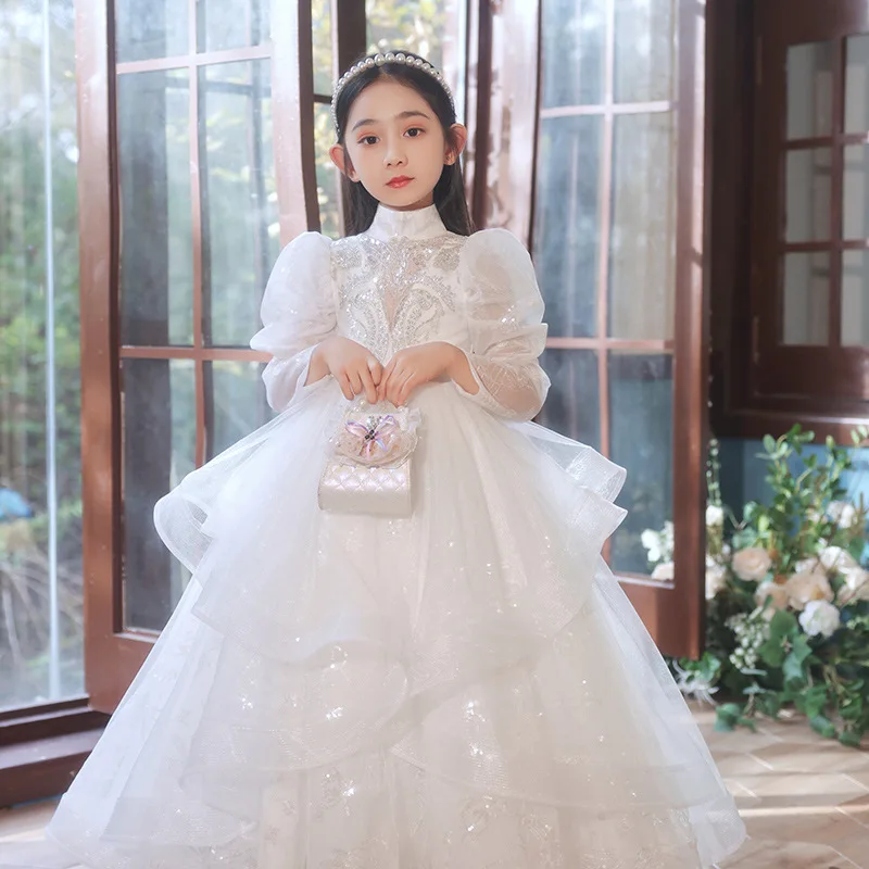 Sequins Embroidery court Girls Dress for Party Wedding Dress Children Princess Pageant Gown Beading Kids Dresses for Girls
Sequins Embroidery court Girls Dress for Party Wedding Dress Children Princess Pageant Gown Beading Kids Dresses for Girls