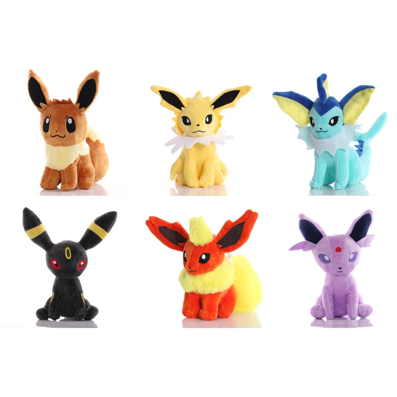 6pcs/lot 20-25cm TAKARA TOMY Pokemon Eevee Umbreon Jolteon Flareon Vaporeon Espeon Plush Toy Doll Soft Stuffed Toys Kids Gifts
6pcs/lot 20-25cm TAKARA TOMY Pokemon Eevee Umbreon Jolteon Flareon Vaporeon Espeon Plush Toy Doll Soft Stuffed Toys Kids Gifts