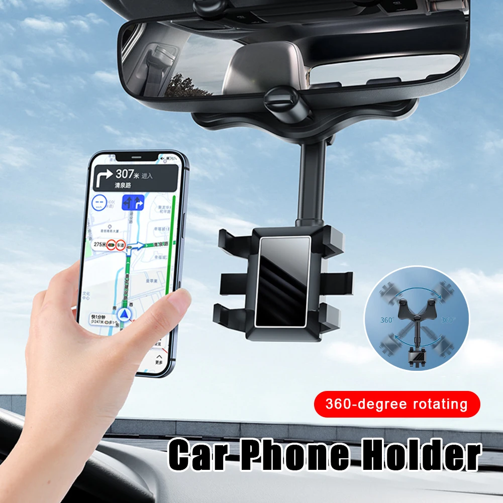 Rearview Mirror Phone Holder 360 Degree Rotatable and Retractable Phone Mount GPS Holder Universal Car Phone Holder Stand Cradle
Rearview Mirror Phone Holder 360 Degree Rotatable and Retractable Phone Mount GPS Holder Universal Car Phone Holder Stand Cradle