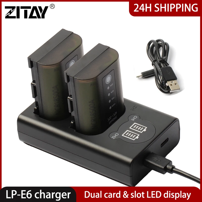 ZITAY LP-E6 Battery Charger for Canon EOS 5D Mark II EOS 5D Mark III 60D 60Da 6D 70D 7D 7D Mark II LED Power Camera Charger
ZITAY LP-E6 Battery Charger for Canon EOS 5D Mark II EOS 5D Mark III 60D 60Da 6D 70D 7D 7D Mark II LED Power Camera Charger