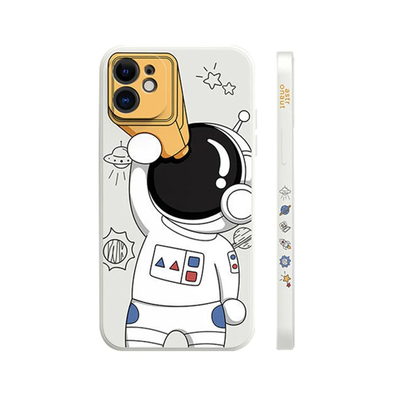 Cartoon Astronaut Side Painted Silicone Phone Case For Apple Iphone 14 13 12 11 Se Xs Xr X 7 8 Plus Pro Max Lens Protection Case
Cartoon Astronaut Side Painted Silicone Phone Case For Apple Iphone 14 13 12 11 Se Xs Xr X 7 8 Plus Pro Max Lens Protection Case