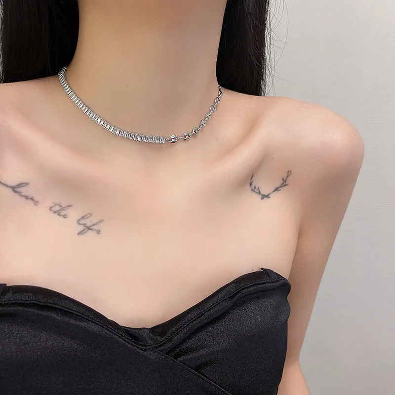 Korean Silver Color Sparkling Clavicle Chain Choker Necklace Collar For Women Jewelry Wedding Party Birthday Gift
Korean Silver Color Sparkling Clavicle Chain Choker Necklace Collar For Women Jewelry Wedding Party Birthday Gift
