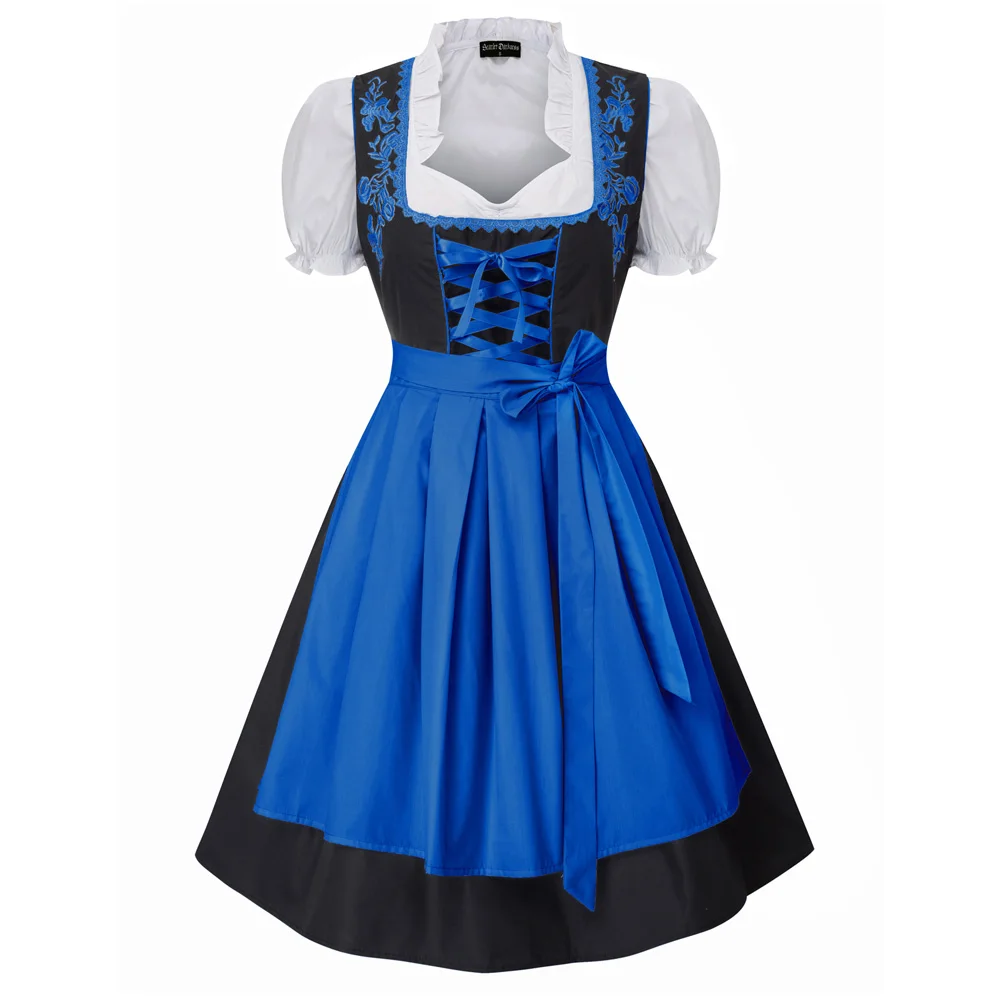 SD Dress Women 3pcs Set German Bavarian Oktoberfest Costumes White Tops+Dress+Apron Summer Short Sleeve Party Dresses 2022
SD Dress Women 3pcs Set German Bavarian Oktoberfest Costumes White Tops+Dress+Apron Summer Short Sleeve Party Dresses 2022