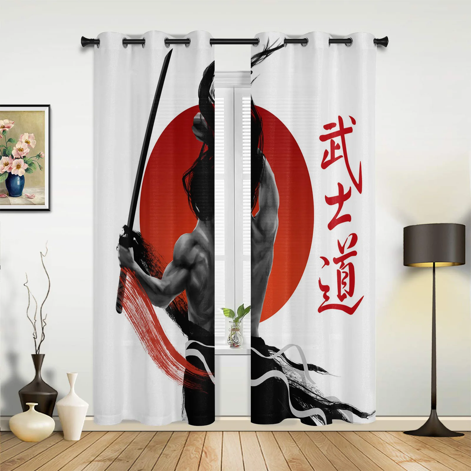 Japan Warrior Sword Bushido Curtains for Bedroom Living Room Drapes Kitchen Children's Room Window Curtain Modern Home Decor
Japan Warrior Sword Bushido Curtains for Bedroom Living Room Drapes Kitchen Children's Room Window Curtain Modern Home Decor