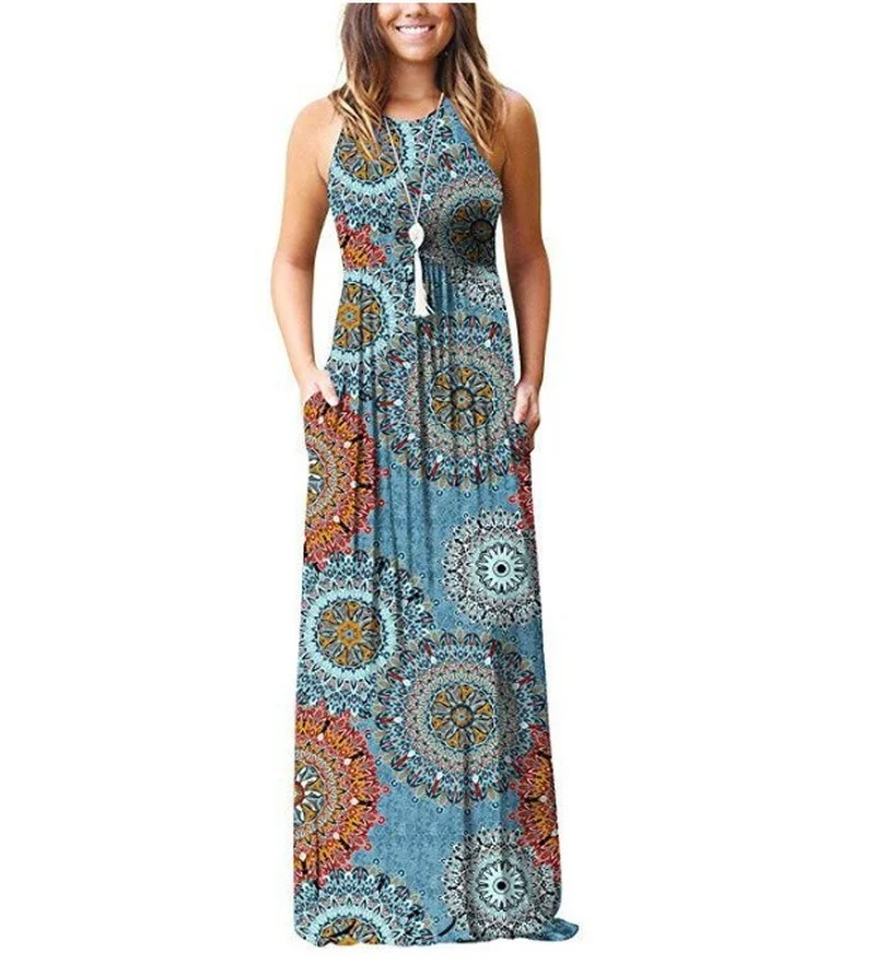 Boho Waist Maxi Dress Women Sexy Sleeveless V Neck Sundress Spaghetti Strap Vintage Printed Long Dress Retro Fashion Beach Dress
Boho Waist Maxi Dress Women Sexy Sleeveless V Neck Sundress Spaghetti Strap Vintage Printed Long Dress Retro Fashion Beach Dress