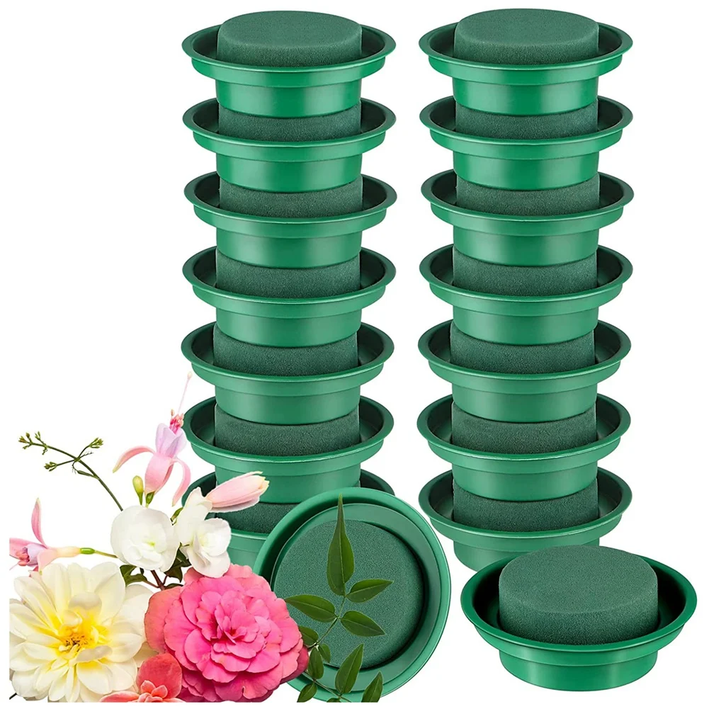 

16 упаковок цветочных поролоновых шариков, набор для самостоятельной сборки цветов, зеленые круглые мокрые Цветочные блоки из пеноматериала для искусственных цветов