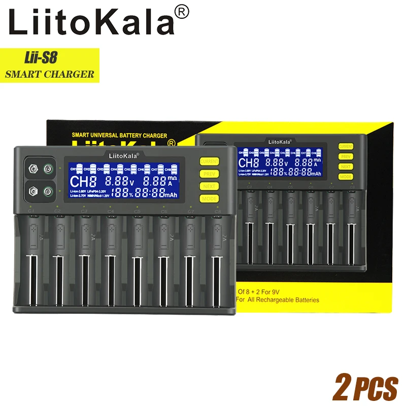 2 шт., зарядное устройство для аккумуляторов 18650 в 1,2 в 3,7 в AA/AAA 3,2 26650 NiMH l
2 шт., зарядное устройство для аккумуляторов 18650 в 1,2 в 3,7 в AA/AAA 3,2 26650 NiMH l