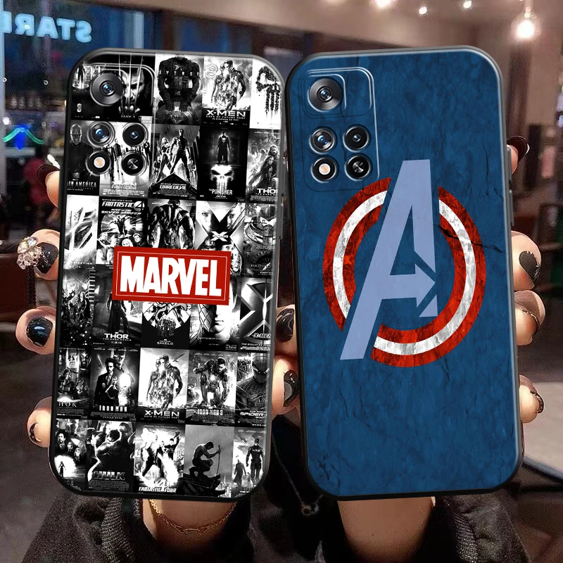 

Marvel Avengers Comics For Xiaomi Redmi Note 11 11T 11S 10 10S 10T Pro Max 5G Phone Case Coque Cases TPU Liquid Silicon Carcasa