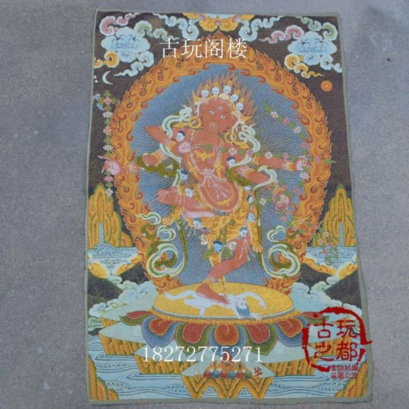 Chinese collection Thangka embroidery Bulmo diagram 
Chinese collection Thangka embroidery Bulmo diagram