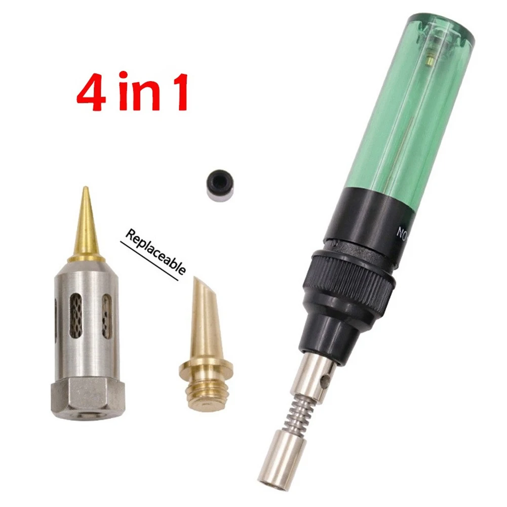 1300 Celsius Butane 4 In 1 Portable Soldering Iron Kit Cordless Welding Tip Tool Butane Powered Soldering Iron Torch Kit
1300 Celsius Butane 4 In 1 Portable Soldering Iron Kit Cordless Welding Tip Tool Butane Powered Soldering Iron Torch Kit