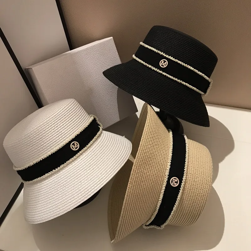 2022 New M Letter Straw Bucket Hat Women's Summer Sun Protection Leisure Fashion Trend Small Brim Straw Hat Sun Visor Hat YF0580
2022 New M Letter Straw Bucket Hat Women's Summer Sun Protection Leisure Fashion Trend Small Brim Straw Hat Sun Visor Hat YF0580